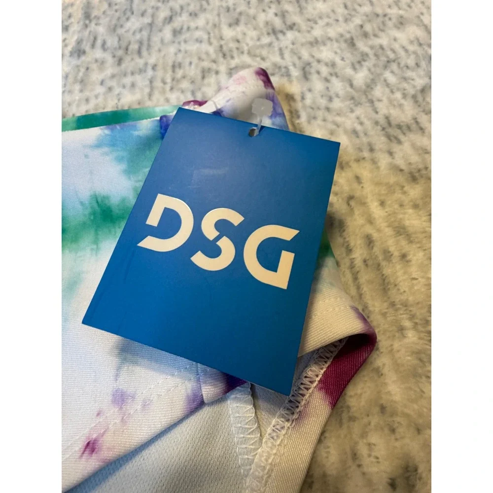 DSG Girls High Waisted Bikini Bottom Tide‎ Dye Multi Size M NWT